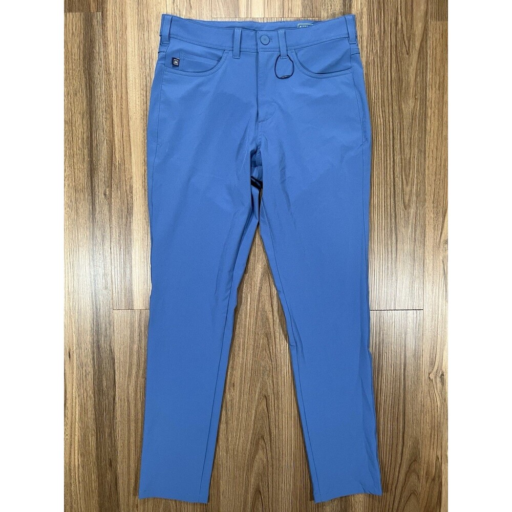 Mizzen+Main Helmsman Athletic Taper Blue Performance Golf Pants Mens 29x30